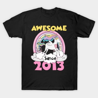 Cute Awesome Unicorn 2013 Funny Gift Pink T-Shirt